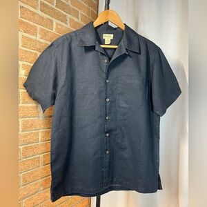 Panama Jack black wash button front shirt - men’s medium